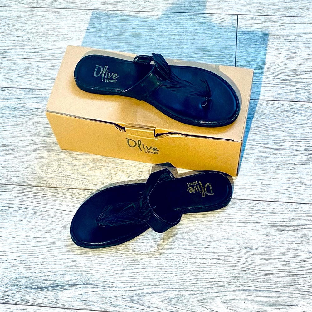 Olive Street Feather Sandals